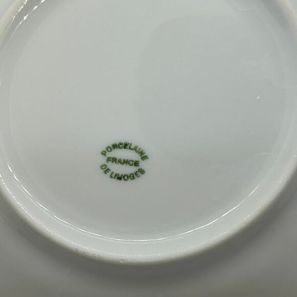 Vintage Rouchard Limoges French Wine & Cheese Appetizer Plate 5 3/4 in - Picture 3 of 4